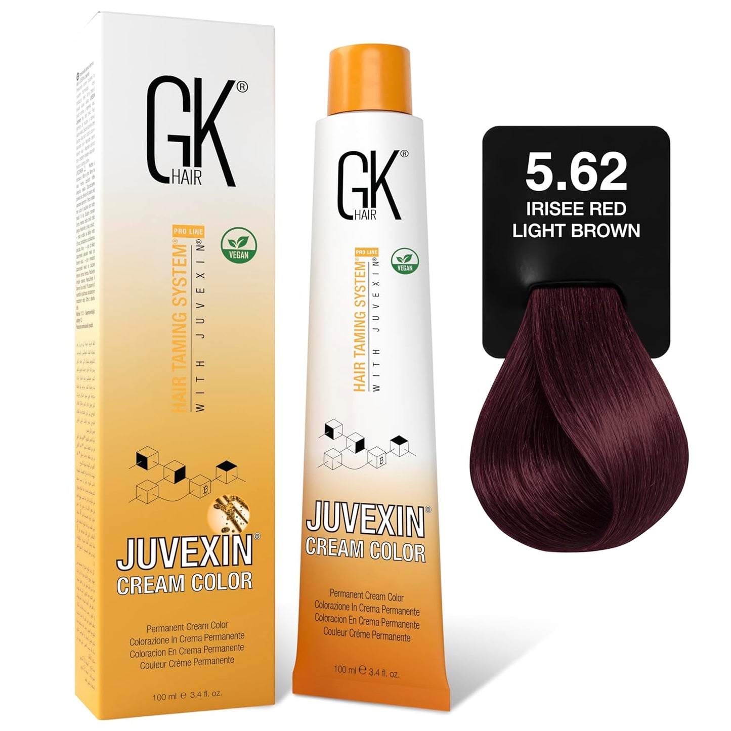 GK HAIR color - 5.62 irisee red light brown-100 ml (pack of 1)