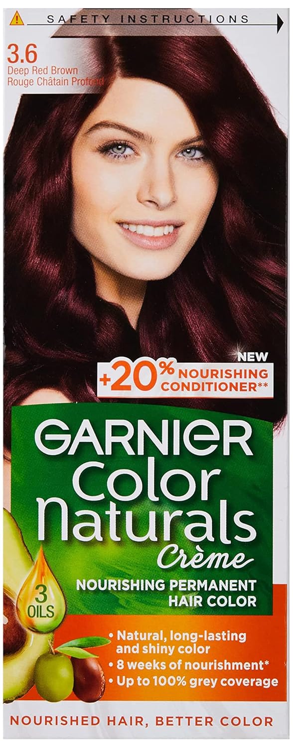 Garnier Color Naturals Permanent Crème Hair Color - 3.6 Deep Red Brown
