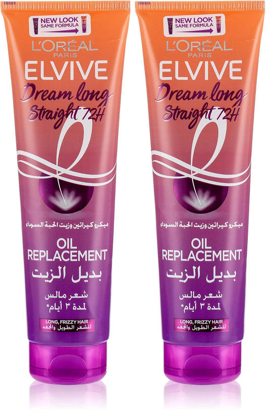L’Oréal Paris L'Oréal Paris Elvive Oil Replacement for Long and Frizzy Hair - 300 ml (Pack of 2)