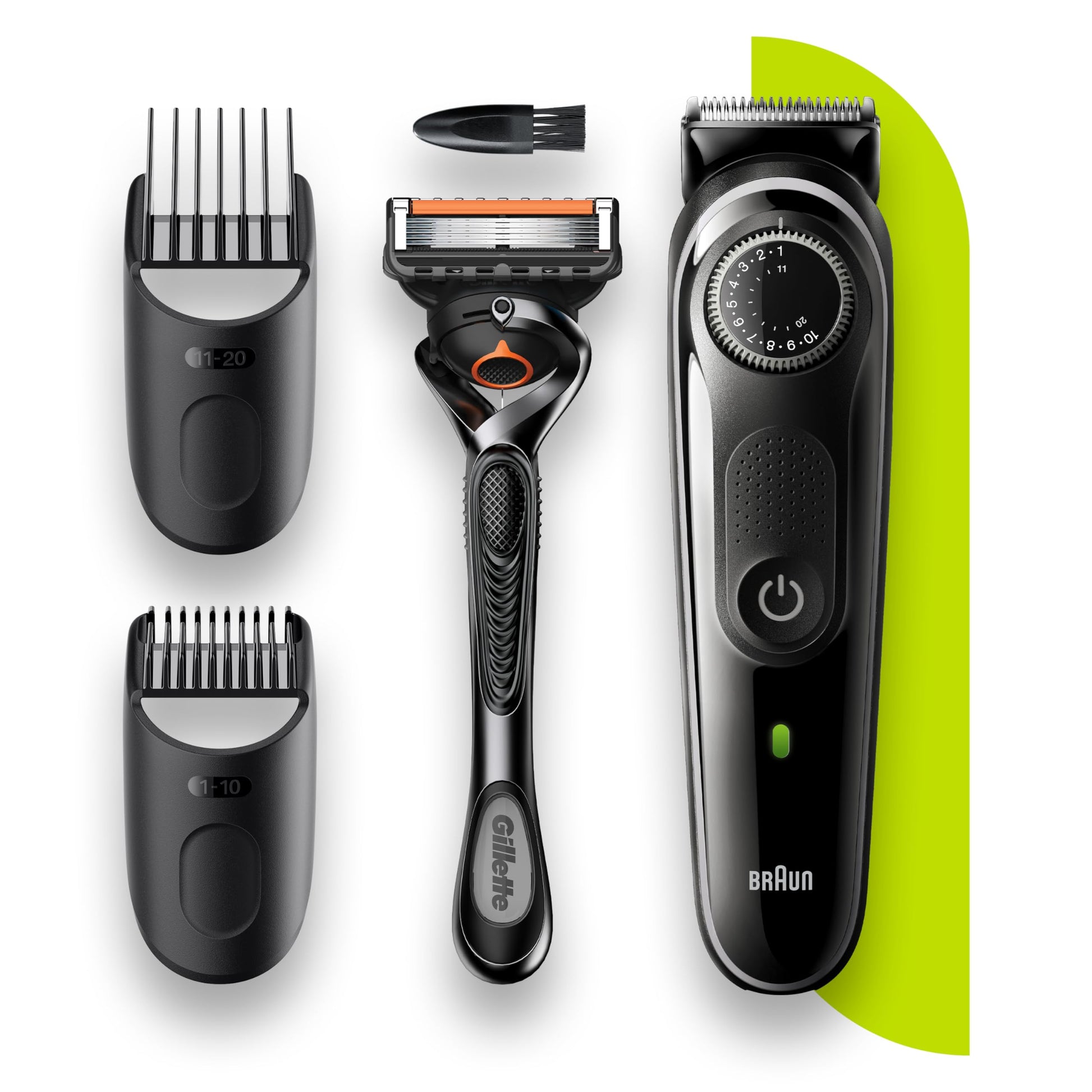 Braun Beard trimmer BT3342 with Precision dial, 2 attachments and Gillette ProGlide razor