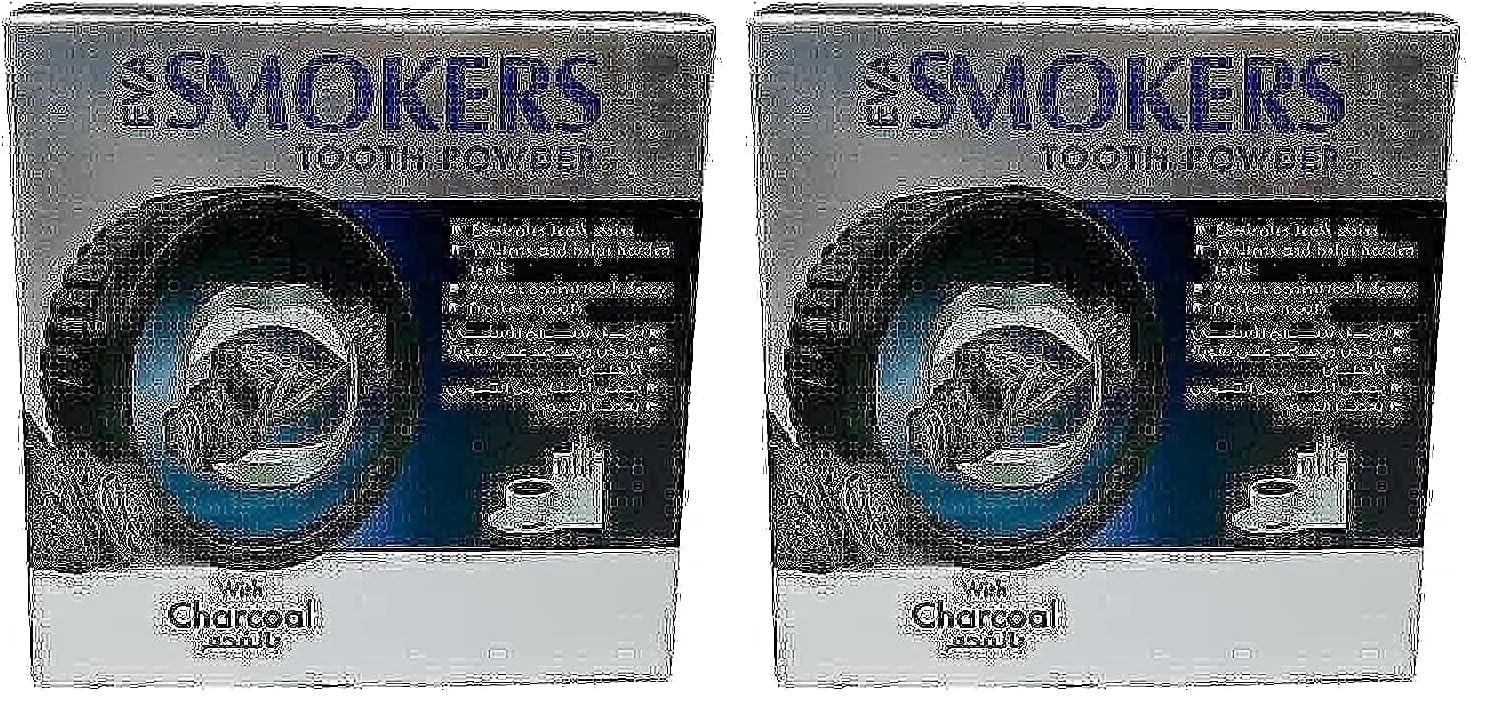 Eva Smokers Charcoal Teeth Cleaning Powder 40g (Pack of 2) Eva