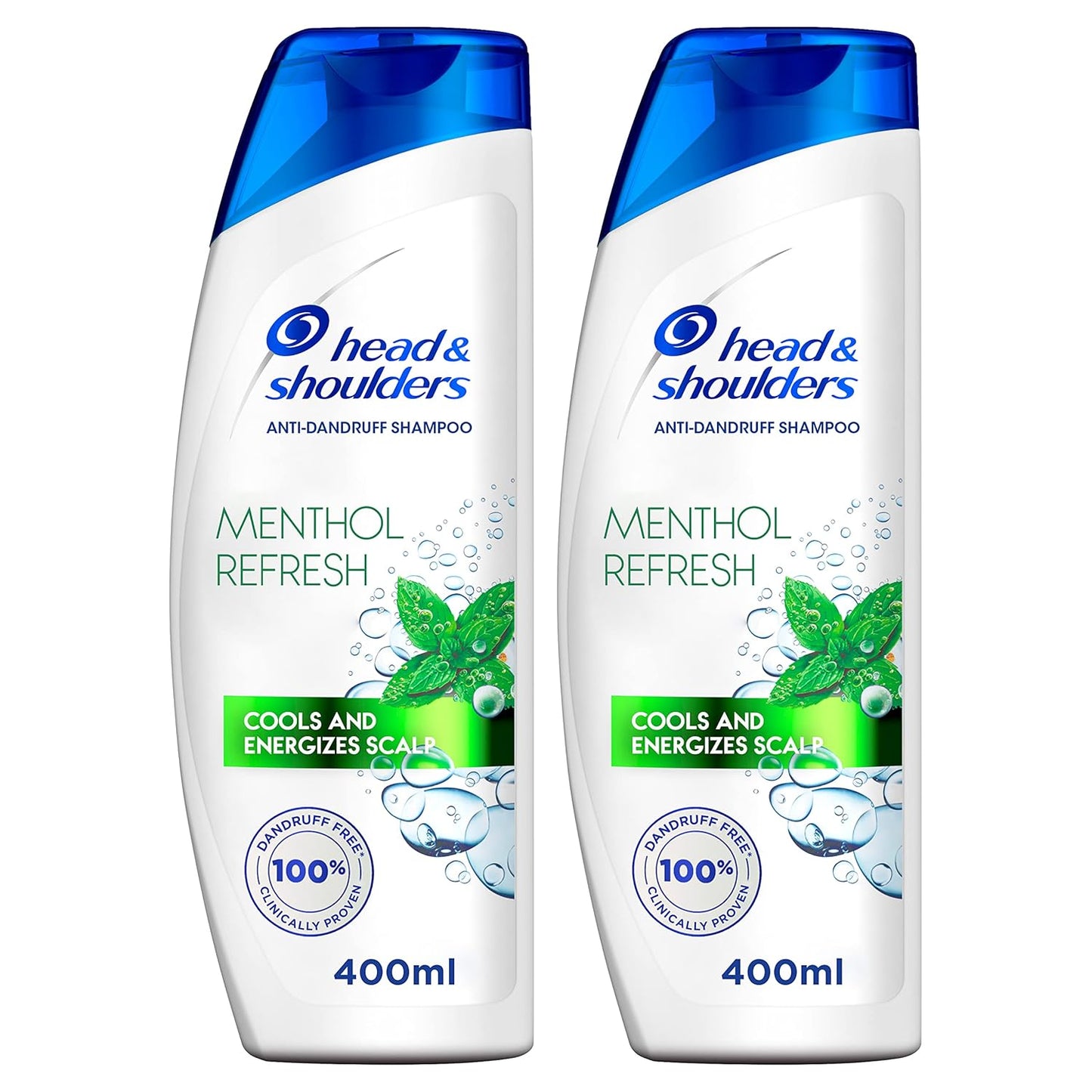Head & Shoulders Menthol Refresh Anti-Dandruff Shampoo for Itchy Scalp, 2 x 400ml