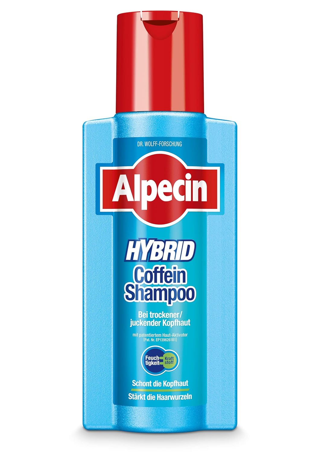 Alpecin Hybrid Shampoo 250ml | Natural Hair Growth Shampoo for Sensitive and Dry Scalps | Energizer for Strong Hair | Hair Care for Men Made in Germany
