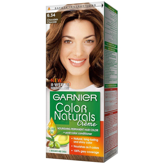 Garnier Color Naturals Permanent Crème Hair Color - 6.34 Chocolate Brown