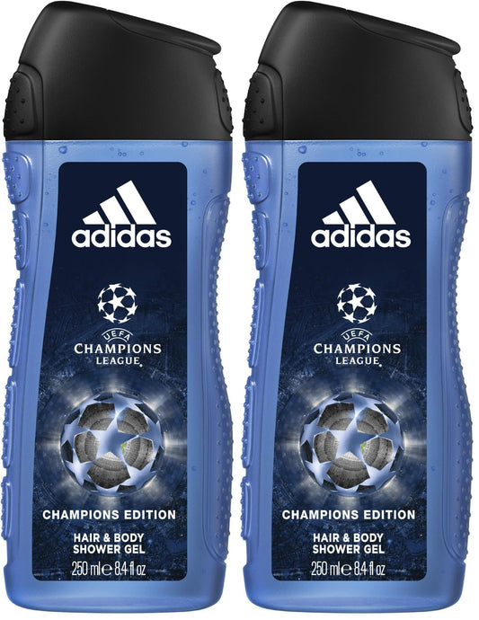 adidas UEFA Champions League Champions Edition Shower Gel for Men, 250 ml (Pack of 2)