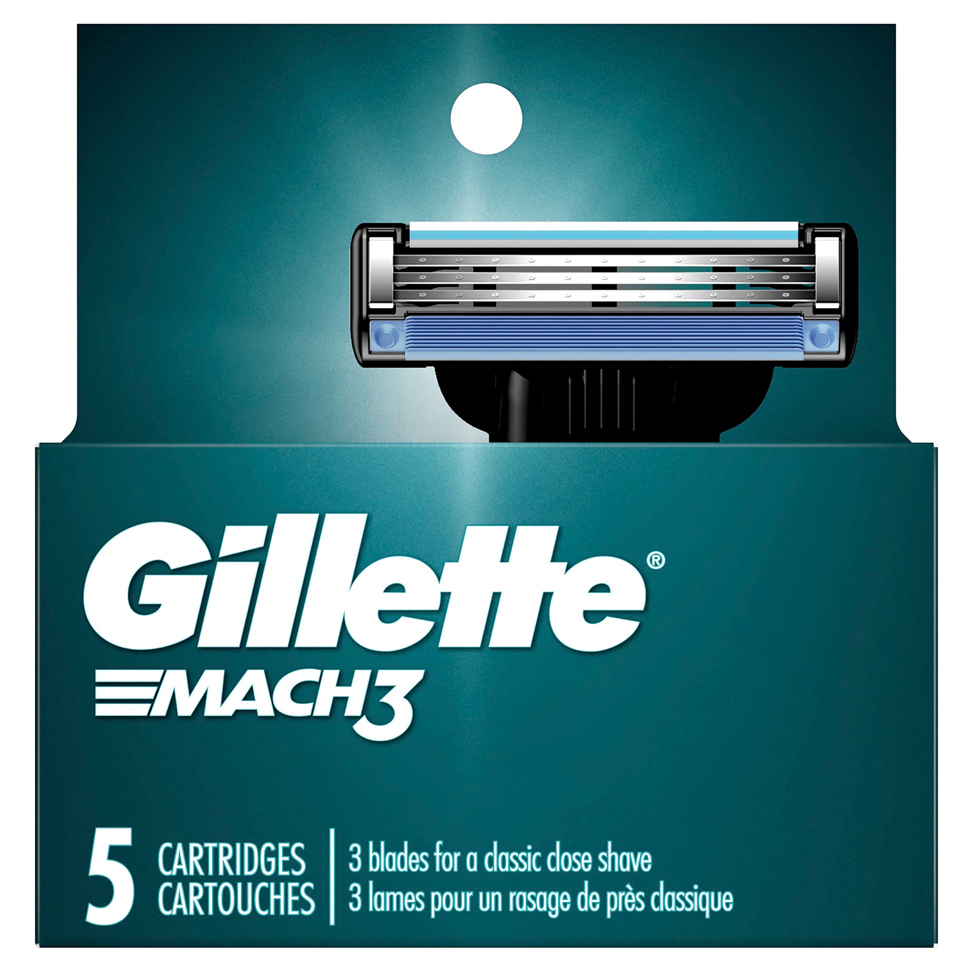 Gillette Mach3+ Men's Razor Blade Refills – Pack of 5