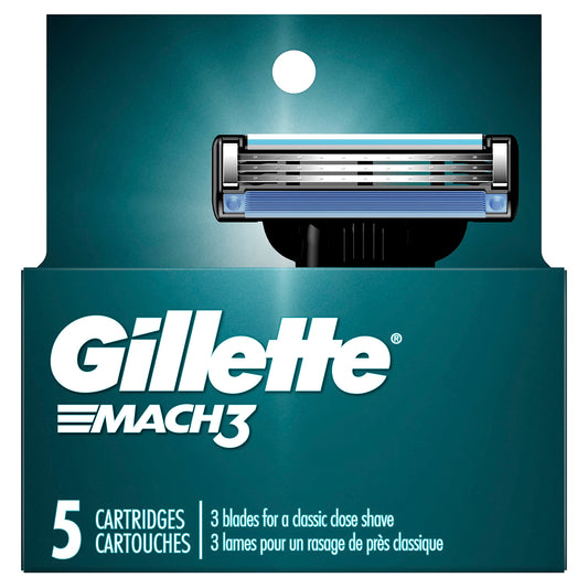Gillette Mach3+ Men's Razor Blade Refills – Pack of 5