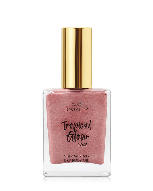 Joviality Natural Tropical Glow Bronzing Shimmering Dry Oil - Rose with non-greasy texture