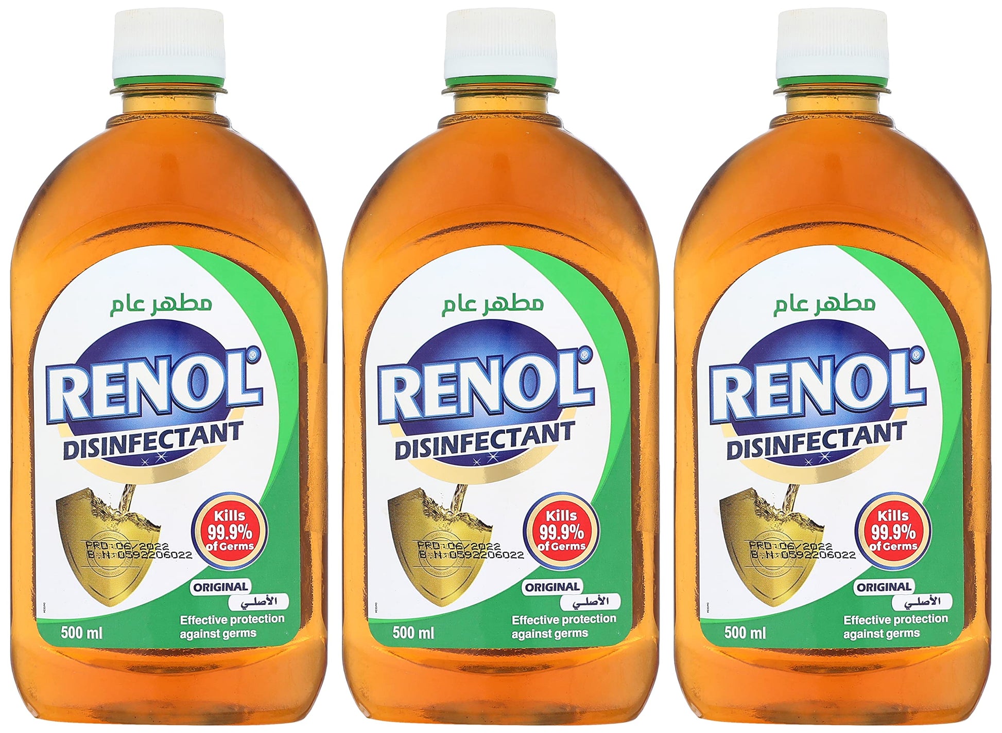 Renol liquid disinfectant, 0.5 liter, set of 3 pieces