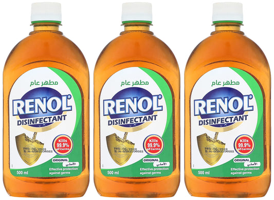 Renol liquid disinfectant, 0.5 liter, set of 3 pieces
