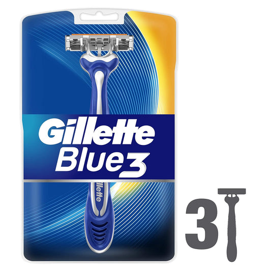 Gillette Blue3 Men’s Disposable Razors, 3 count