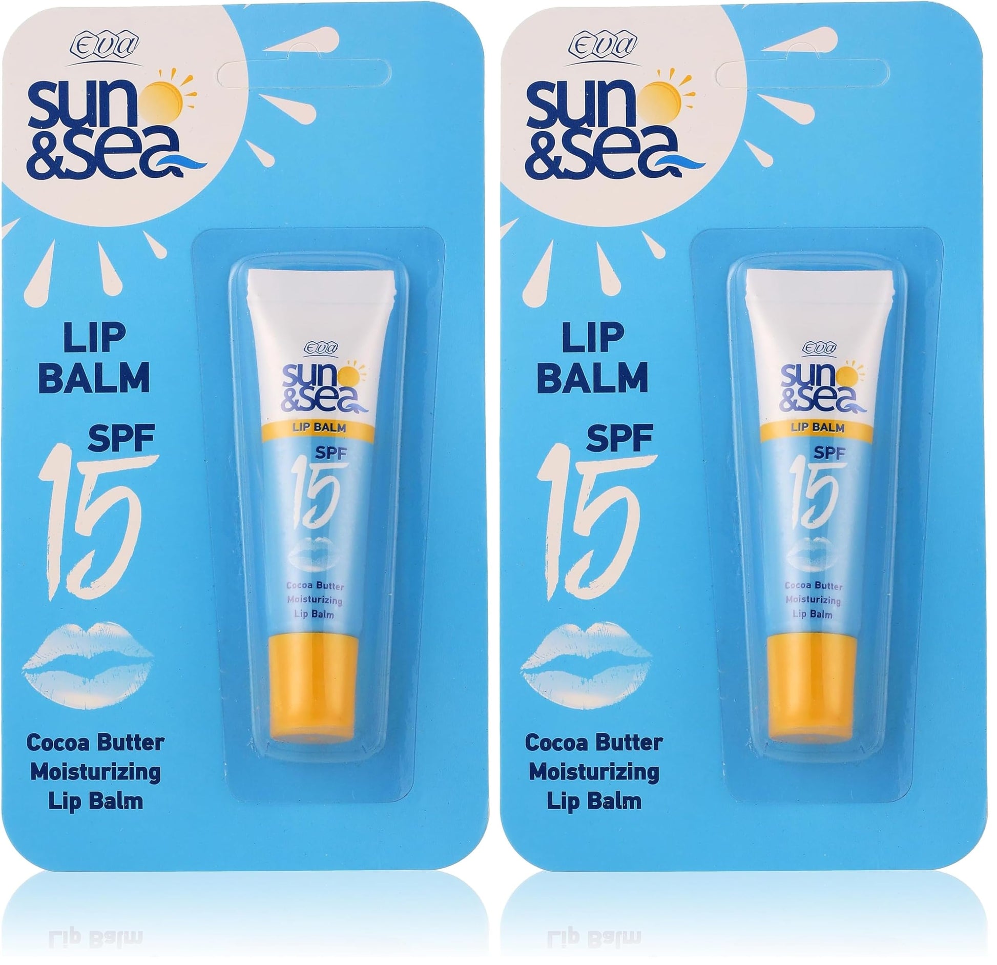 Eva Sun and Sea Lip Balm coca butter moisturizing (Pack of 2)
