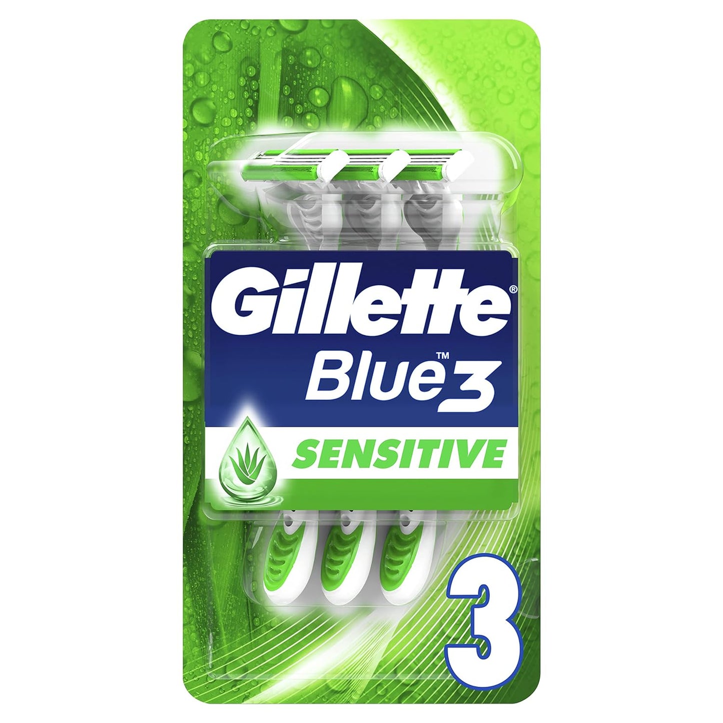 Gillette Blue3 Sensitive Men's Disposable Razors - 3 Razors