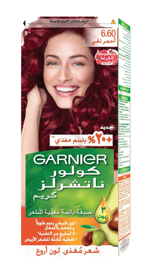 Garnier Color Naturals Permanent Crème Hair Color - 6.60 Fiery Pure Red