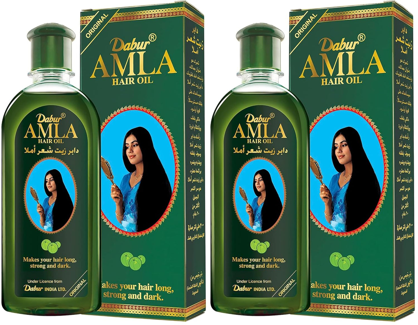 Dabur Amla Hair Oil (90mL) with Natural Extracts | Promotes Nourishment For Long, Strong, and Dark Hair | Prevents Hair Fall | Strengthens Hair Follicles (Pack of 2)