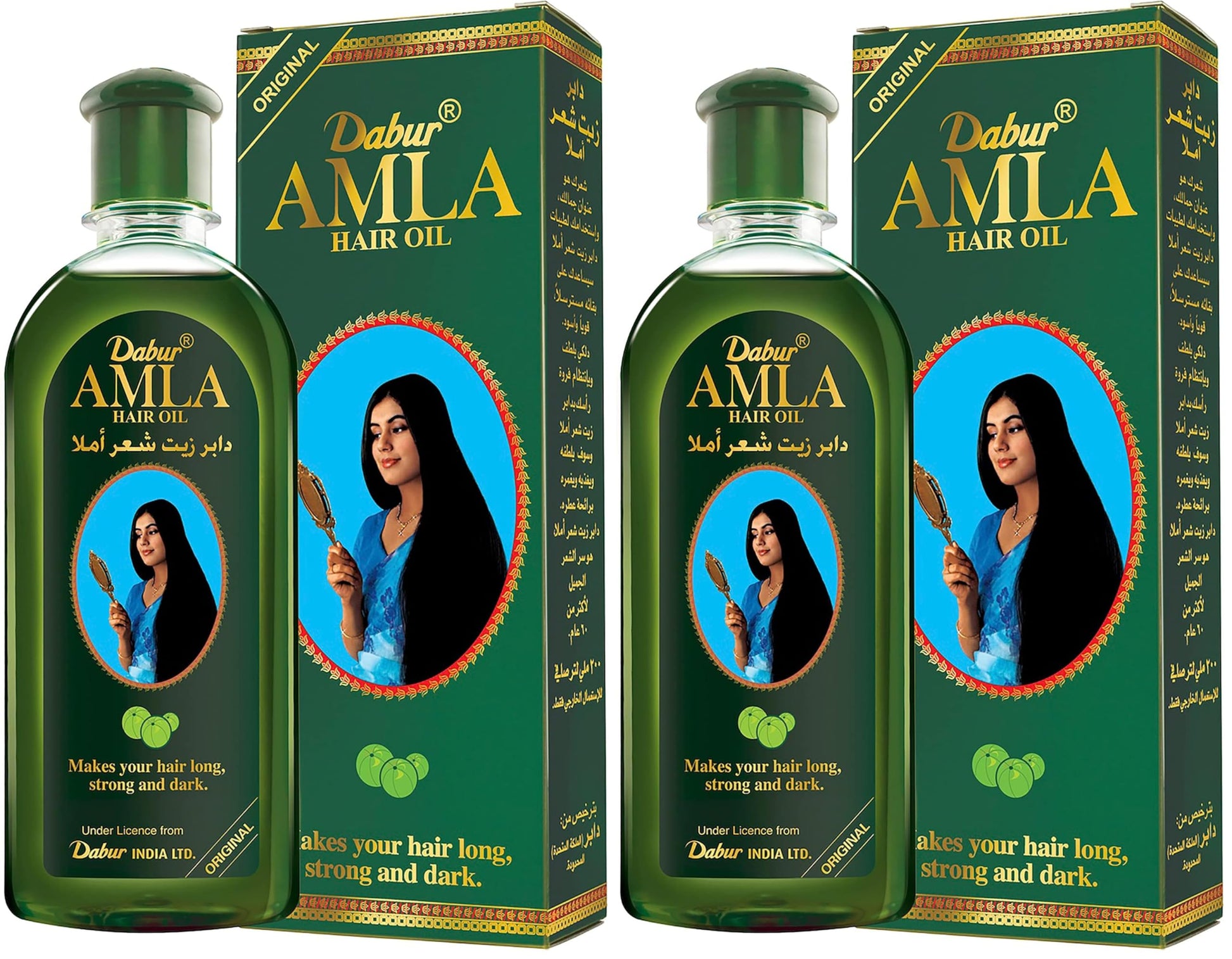 Dabur Amla Hair Oil (90mL) with Natural Extracts | Promotes Nourishment For Long, Strong, and Dark Hair | Prevents Hair Fall | Strengthens Hair Follicles (Pack of 2)