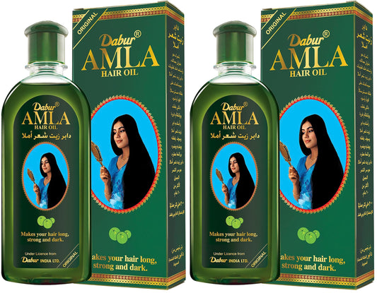 Dabur Amla Hair Oil (90mL) with Natural Extracts | Promotes Nourishment For Long, Strong, and Dark Hair | Prevents Hair Fall | Strengthens Hair Follicles (Pack of 2)