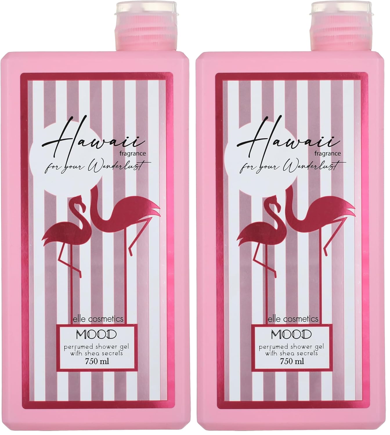 MOOD 8 hawaiian hand scented shea shower gel 750ml (Pack of 2)
