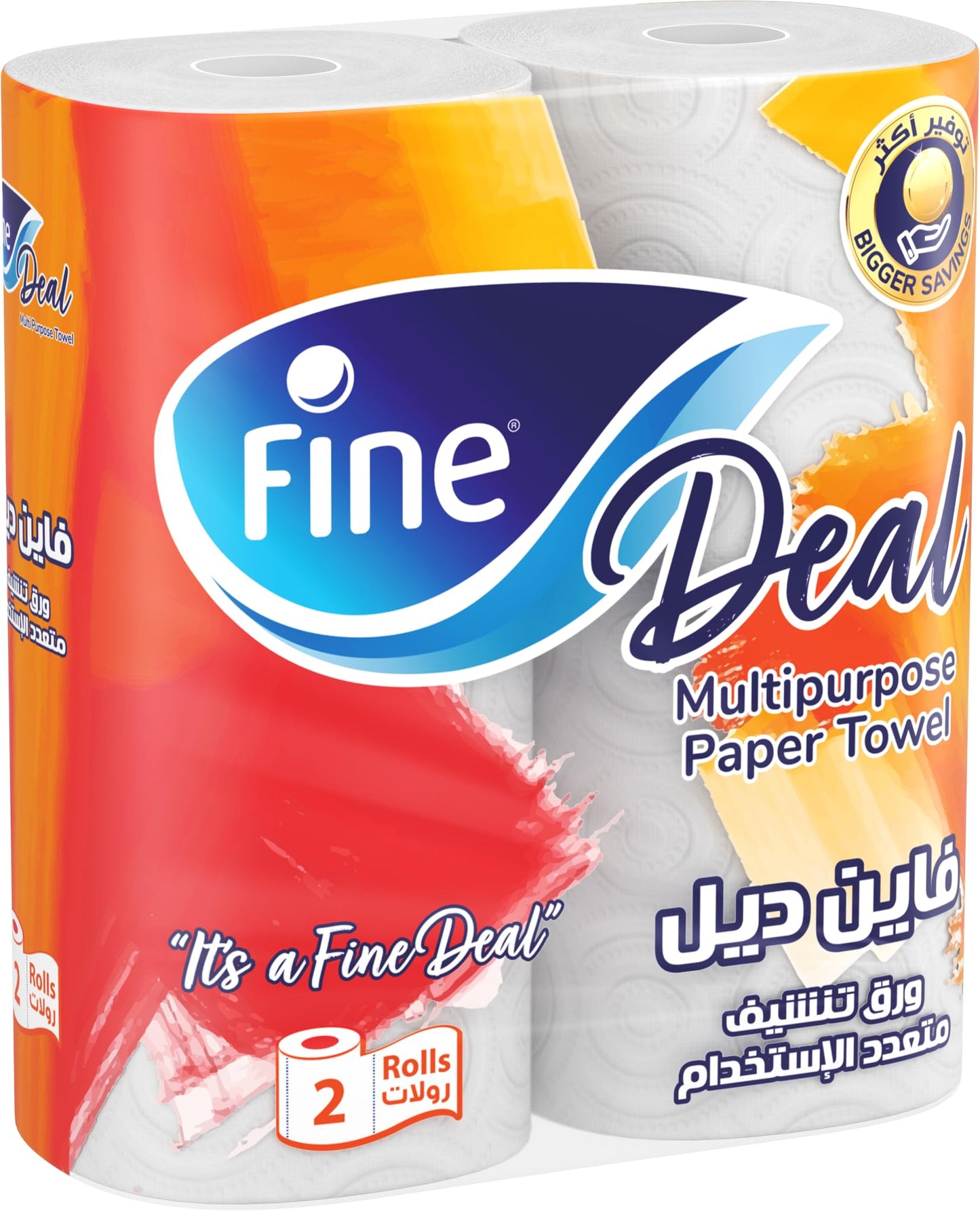 Fine Deal Kitchen Tissue Paper Towel 2 Ply 2 Rolls