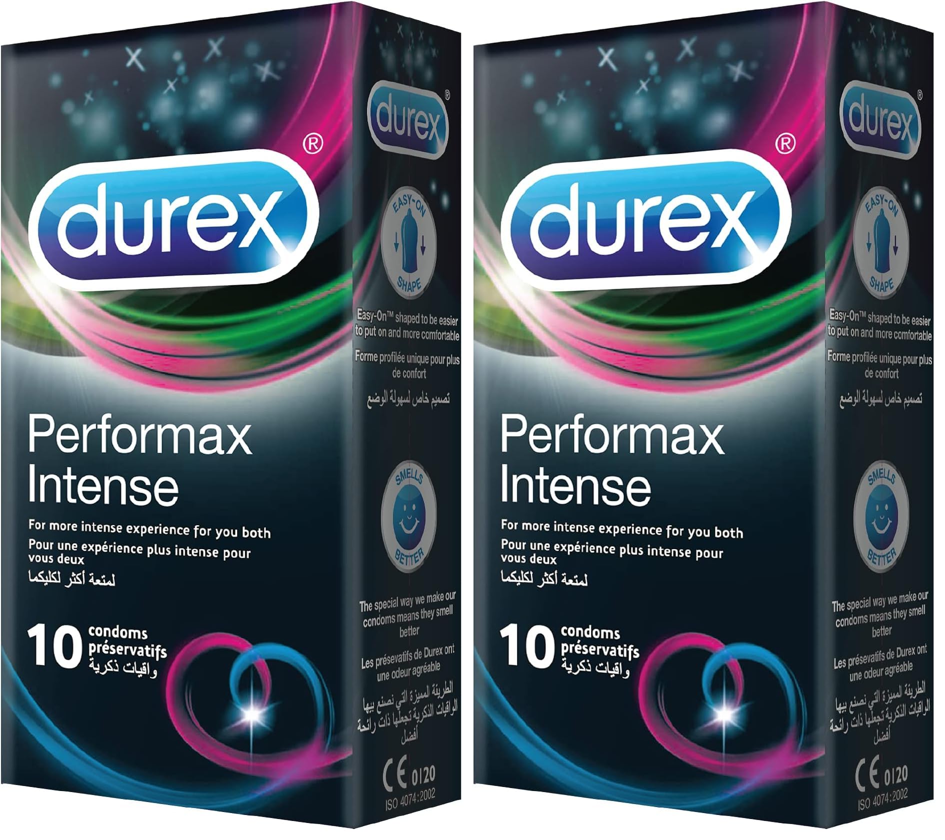 Durex Performax Intense Condom pack of 20, easy on, for more intense experience