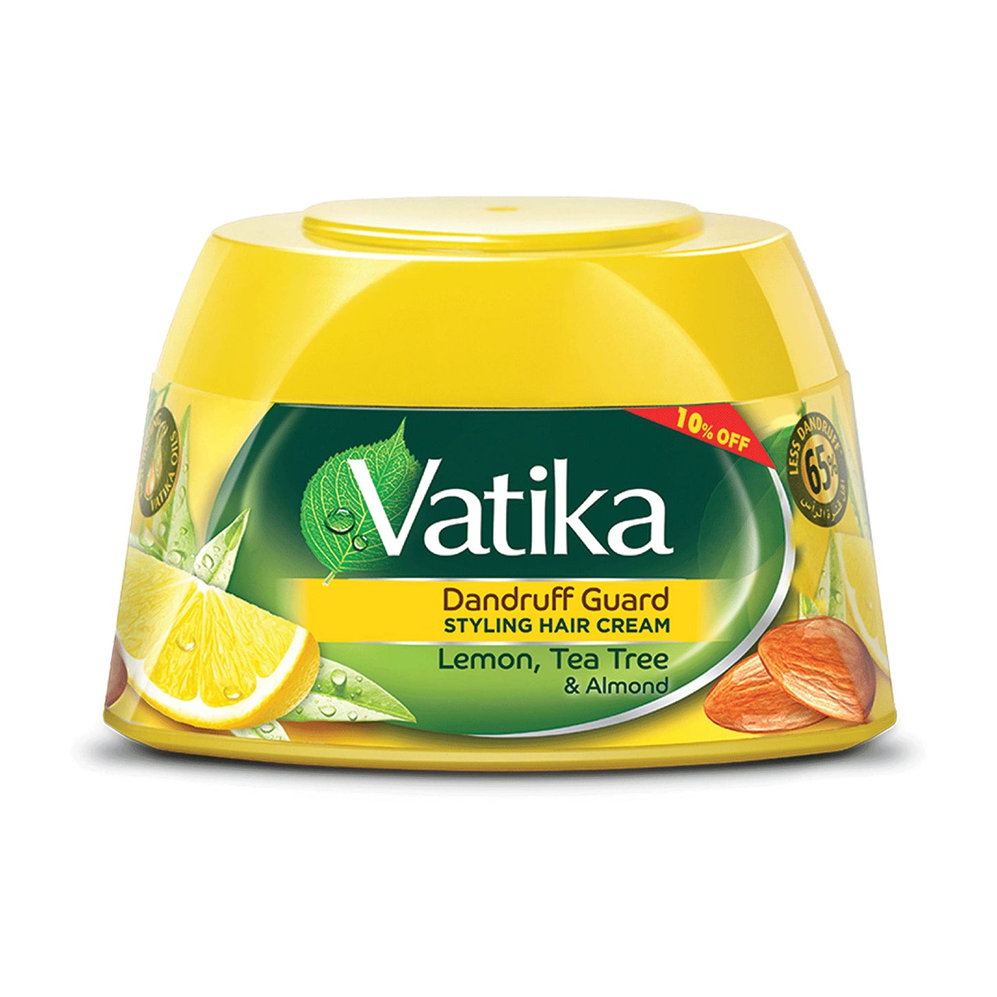 Vatika Naturals Anti-Dandruff Guard Styling Hair Cream (65mL) + 10% OFF | Natural Extracts of Lemon, Tea Tree and Almond with Nourishing Vatika Oils