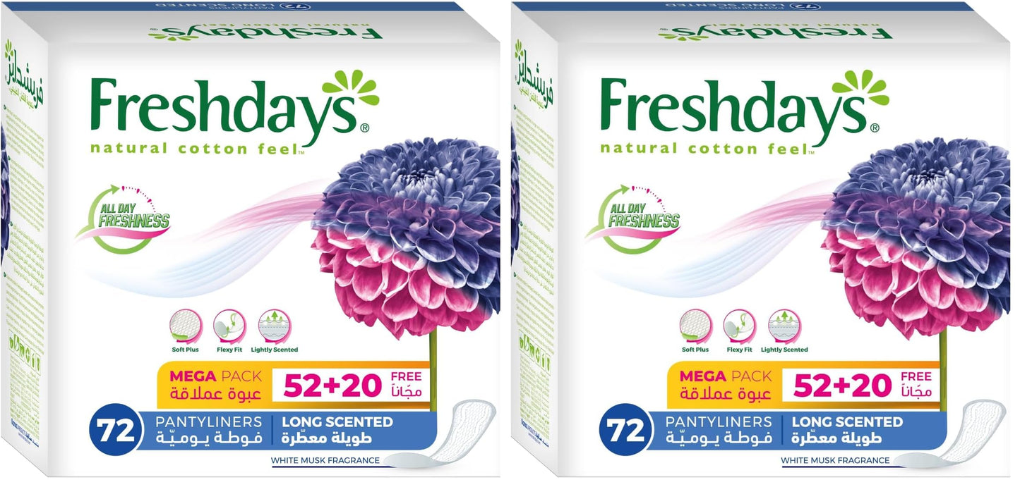 Freshdays Long Scented Mega Pack 72 Pads (Pack of 2)