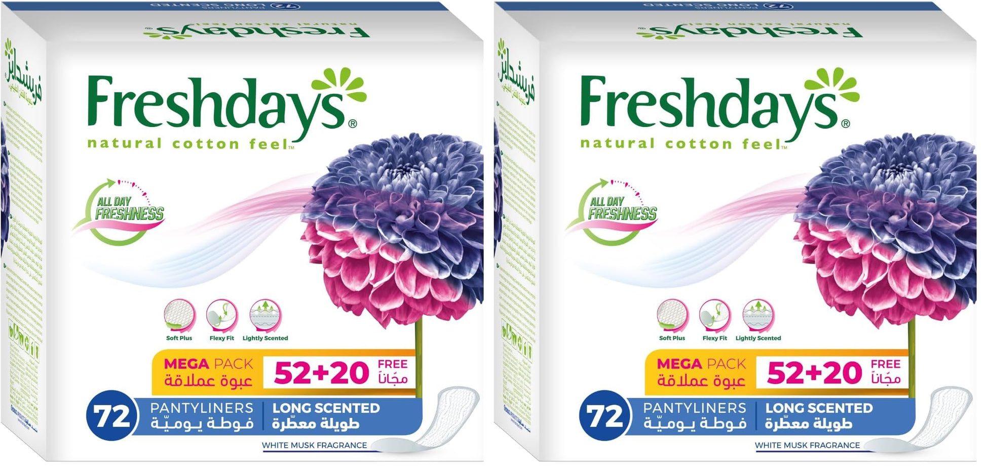 Freshdays Long Scented Mega Pack 72 Pads (Pack of 2)