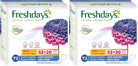 Freshdays Long Scented Mega Pack 72 Pads (Pack of 2)