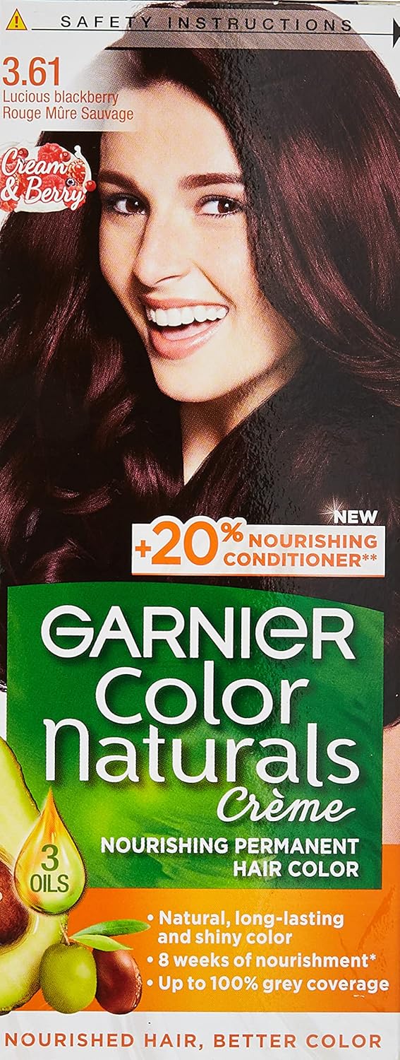 Garnier Color Naturals Permanent Crème Hair Color - 3.61 Luscious Blackberry
