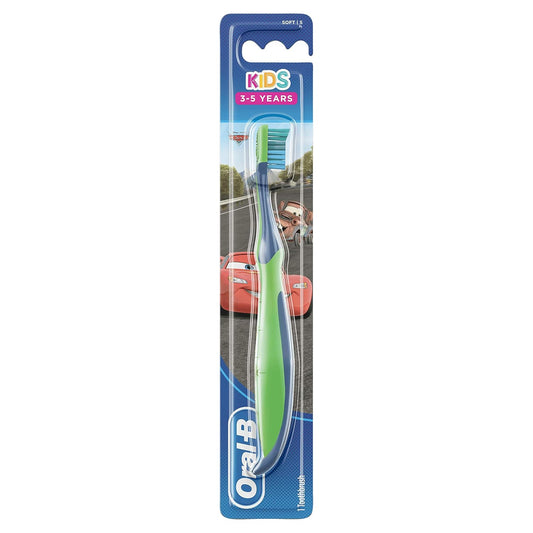 Oral-B Kids Soft Manual Toothbrush, Disney Cars Character, 3-5 Years – Multi-Colored