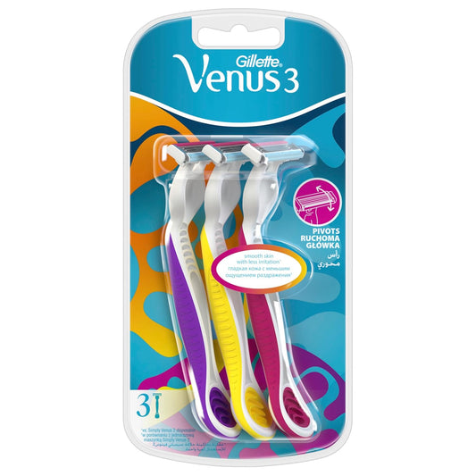 Gillette Venus Simply 3 Plus Disposable Razor - 3 Pieces
