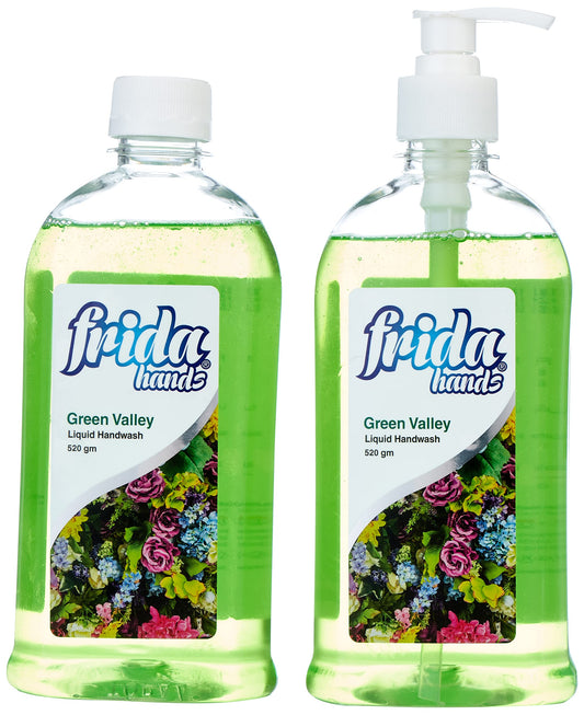 Frida hands liquid handsoap Green Valley, 520 gm economy 1+1