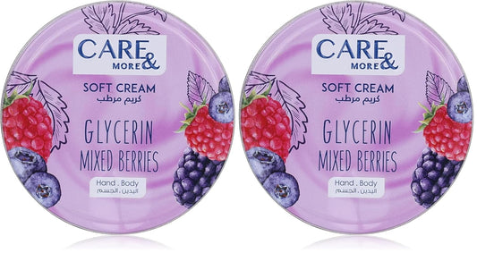 Care & More Soft Cream With Glycerin Mixed berries 75 ML (Pack of 2)