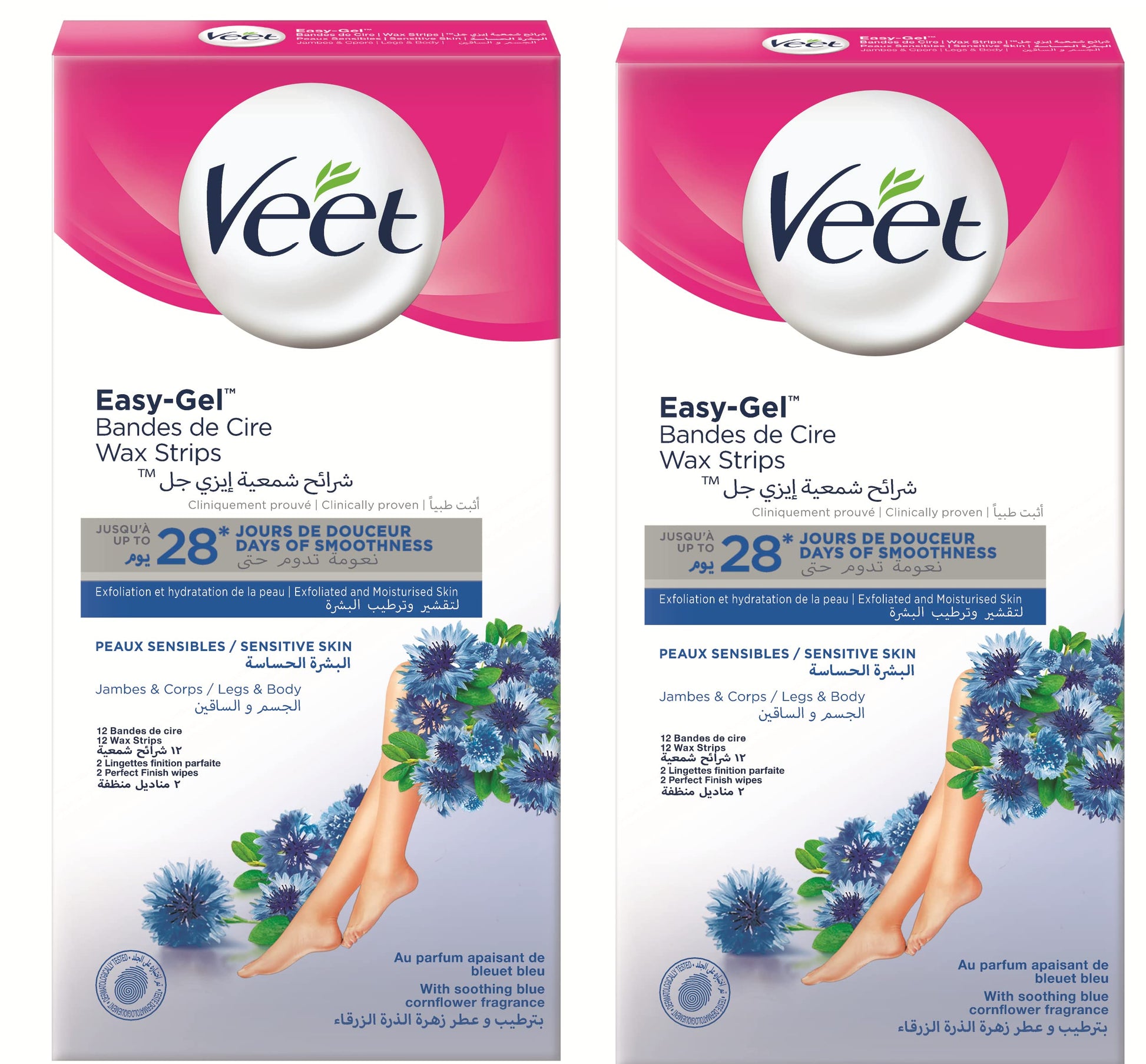 Veet Wax Strips For Sensitive Skin, Set of 2