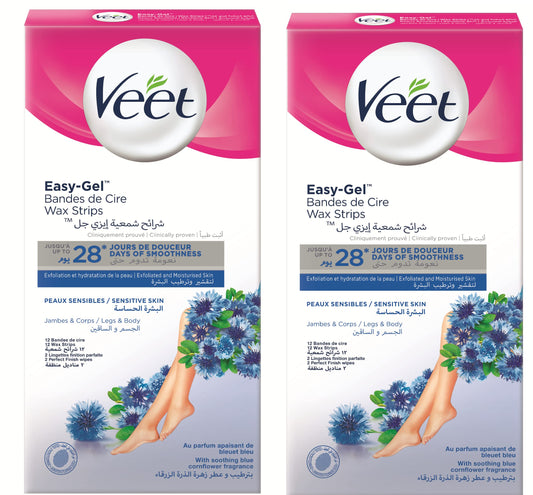 Veet Wax Strips For Sensitive Skin, Set of 2