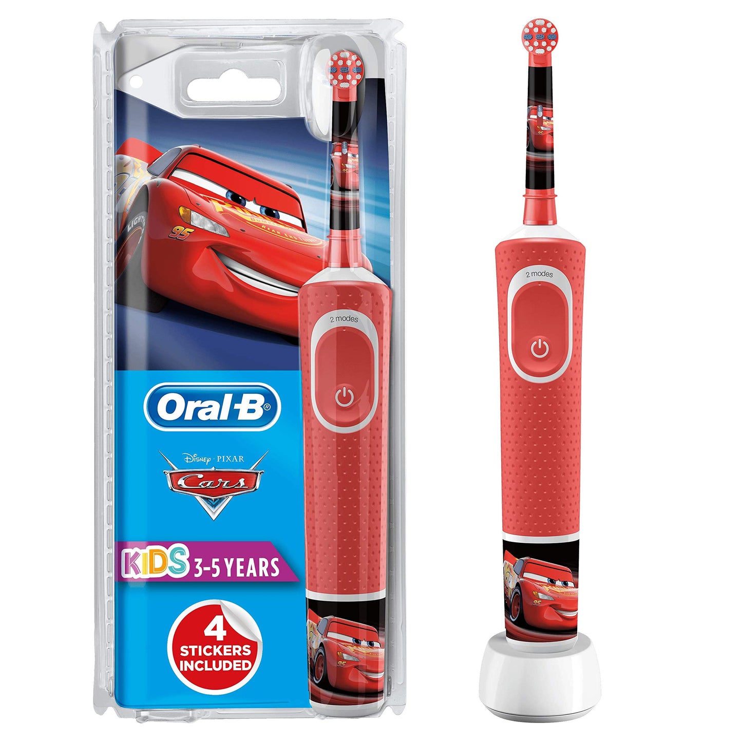 Oral-B Vitality Electric Toothbrush Rechargeable Powered By Braun, 1 Handle Featuring Disney Pixar Cars for Ages 3+