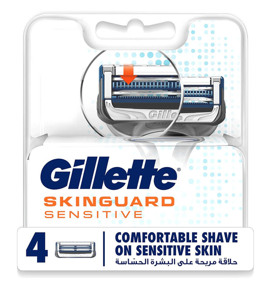 Gillette SkinGuard Sensitive Razor Refill Blades, Packaging May Vary – Pack of 4