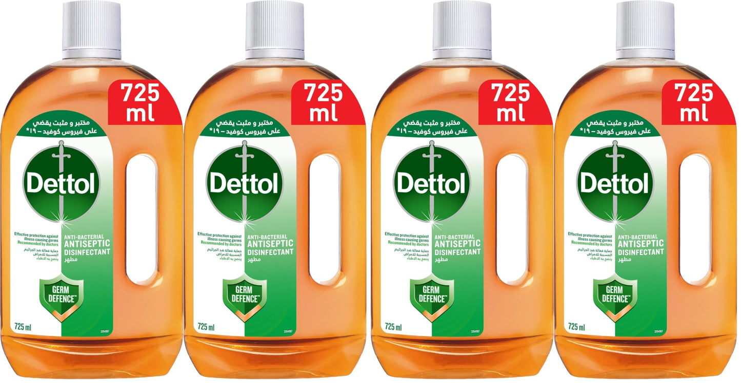 Dettol antiseptic antibacterial disinfectant liquid 725ml - pack of 4 pieces @25% off