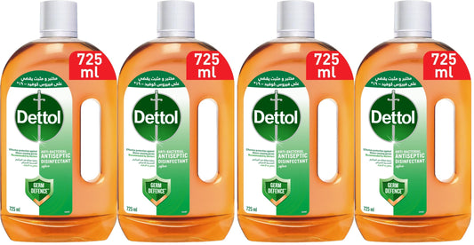 Dettol antiseptic antibacterial disinfectant liquid 725ml - pack of 4 pieces @25% off