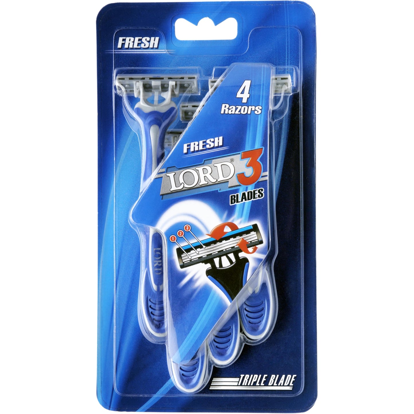 Lord fresh 3 blades razor , pack of 4