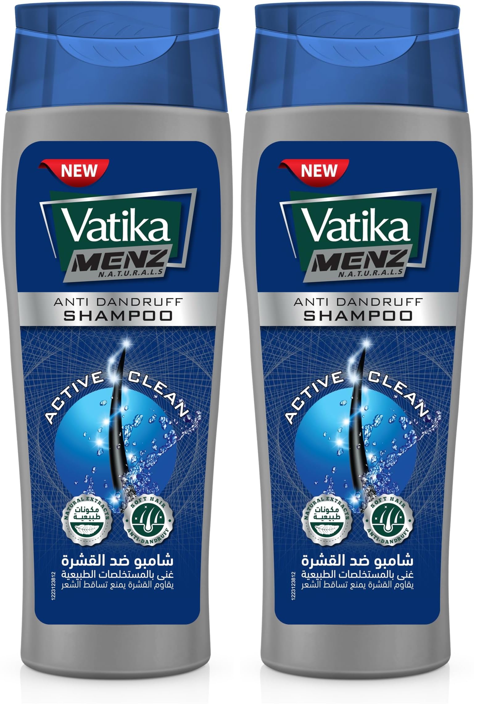 Vatika Menz Anti-Dandruff Shampoo (350mL) | Soothes Scalp, Reduces Dandruff & Prevents Recurrence | Cleanses Hair Effectively | Adds Shine and Softness (Pack of 2)