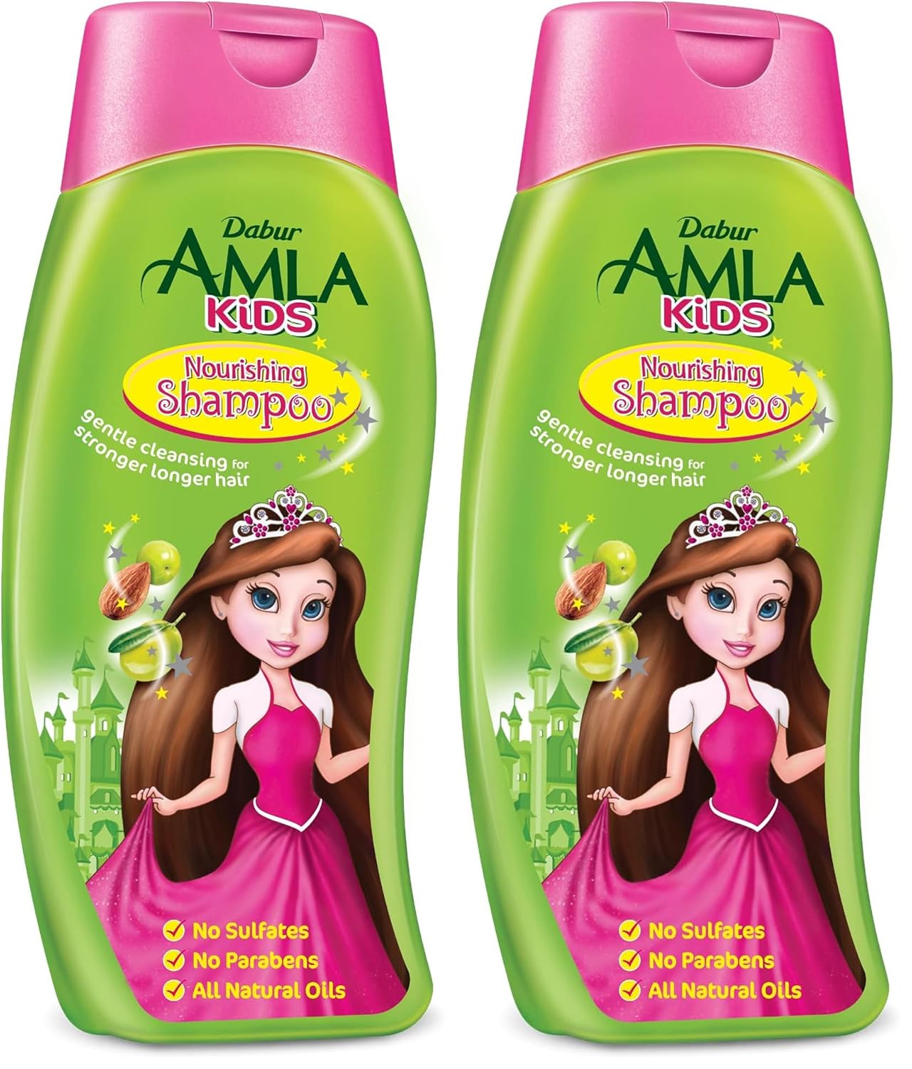 Dabur Amla Kids Nourishing Shampoo (200mL) | Gentle Cleansing for Strong and Long Hair | No Sulfates, No Parabens (Pack of 2)