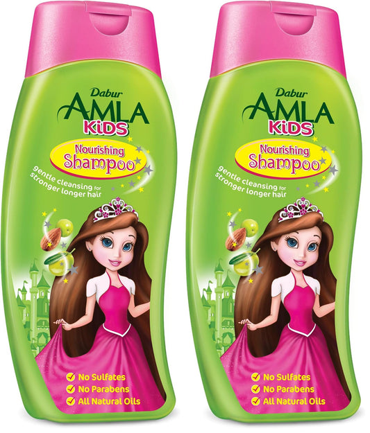 Dabur Amla Kids Nourishing Shampoo (200mL) | Gentle Cleansing for Strong and Long Hair | No Sulfates, No Parabens (Pack of 2)