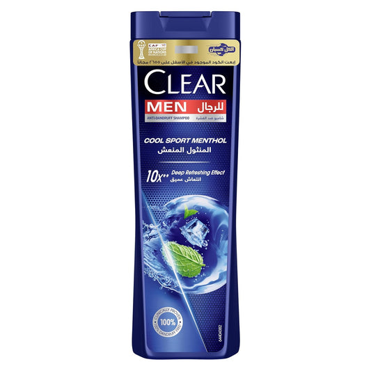 CLEAR Men Anti-dandruff Shampoo Cool Sport Menthol, 10x Deep Cooling with Ultra Performance Formula, 360ML