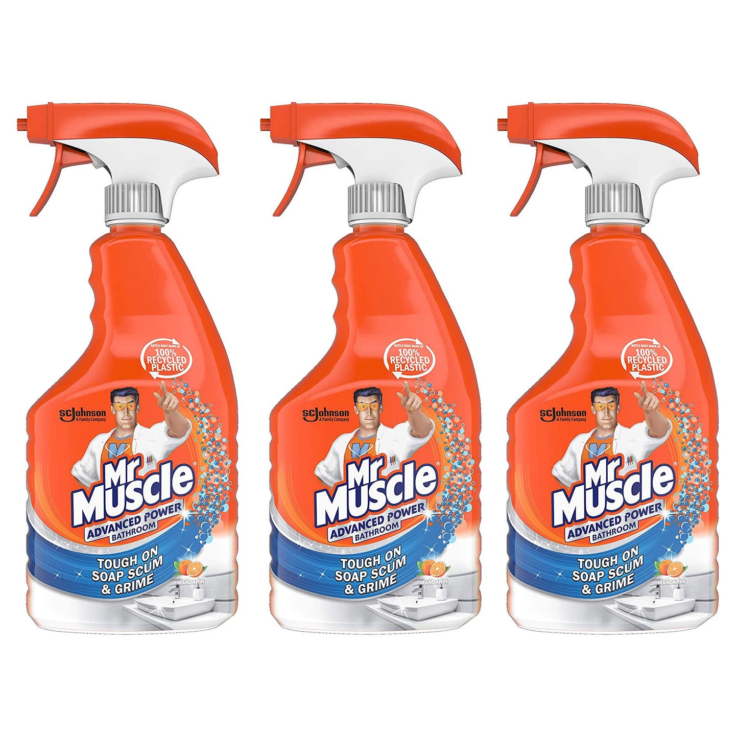 Mr Muscle Advanced Power Bathroom & Toilet 750ml - Orange (Pack of 3)