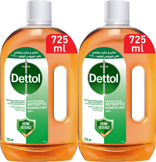Dettol Antiseptic Antibacterial Disinfectant Liquid| 725Ml | Pack Of 2 Pieces (25% Off)