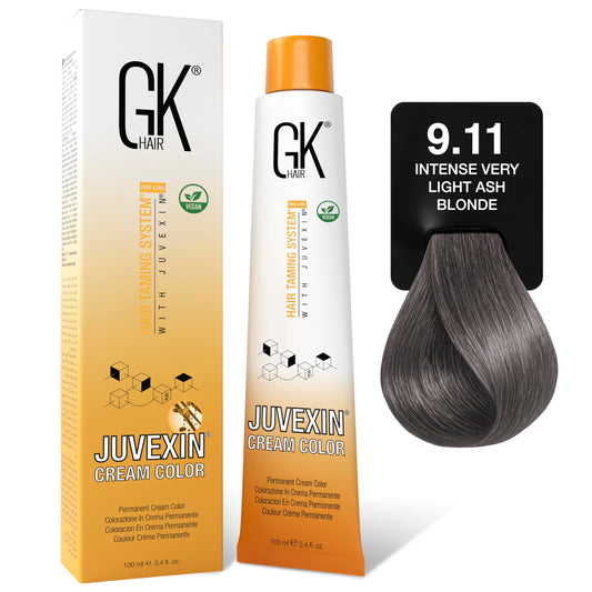 GK HAIR Intense Very Light Ash Blond - Color - 9.11
