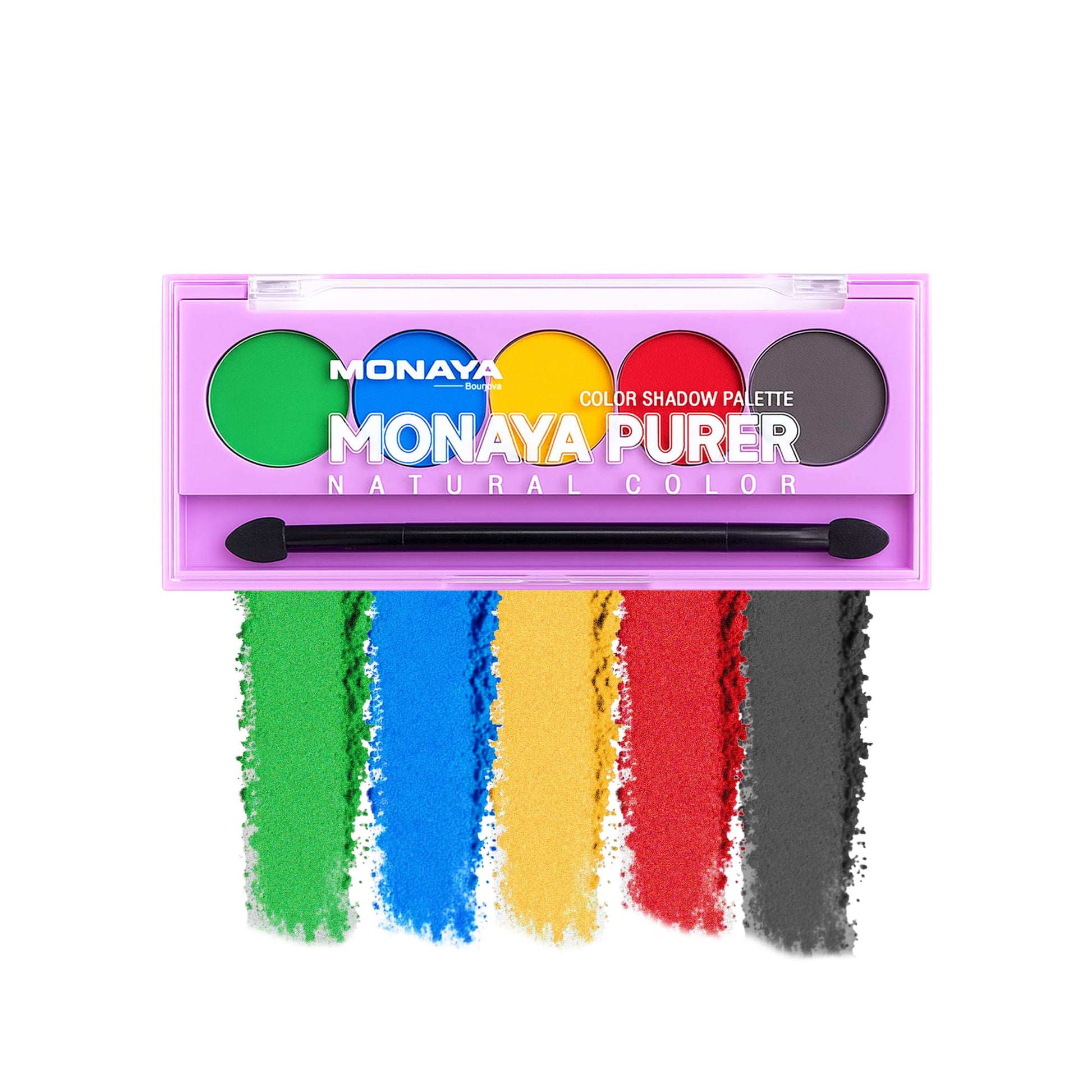 Monaya Y017 Monaya purer palette shadow, Pallet Long Lasting Blendable Natural Colors Make Up Eye Shadows Cosmetics 5 color