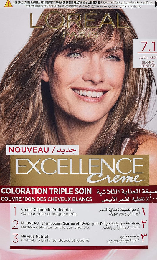 L’Oréal Paris Excellence Creme 7.1 Ash Blonde Haircolor