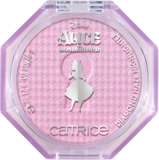 Catrice Disney Alice in Wonderland Diamond Haze Highlighter, No. C01, Pink, Glossy, Glitter, Vegan, Oil-Free, Perfume, Alcohol-Free, Pack of 1 (6 g)